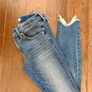 Lucky Brand Blue Frayed Skinny Jeans